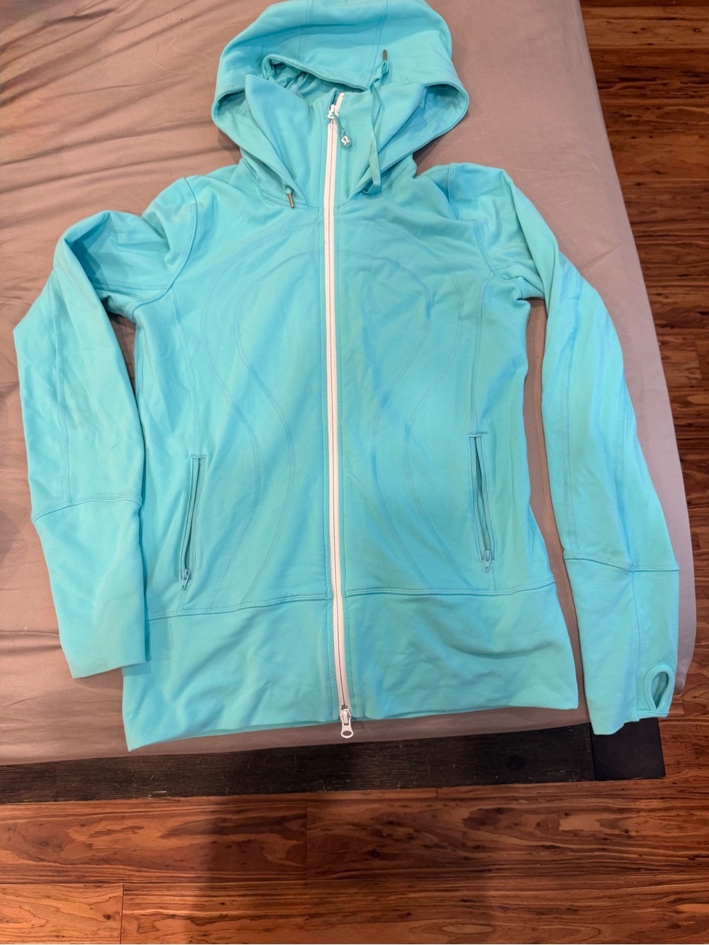lululemon athletica Light Aqua Full-Zip Hooded Jacket